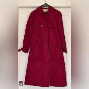 Classic Maroon Misty Harbor Trench Coat